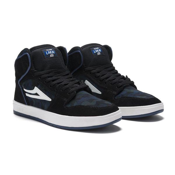 LaKai Telford Black/Blue/White Skate Shoes Mens | Australia TM2-1432